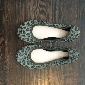 Girls Cheetah print Ballerina flats